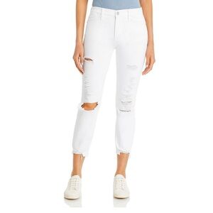 FRAME NWT Le High Straight Womens Distressed High Rise White Leg Jeans NWT Sz 29